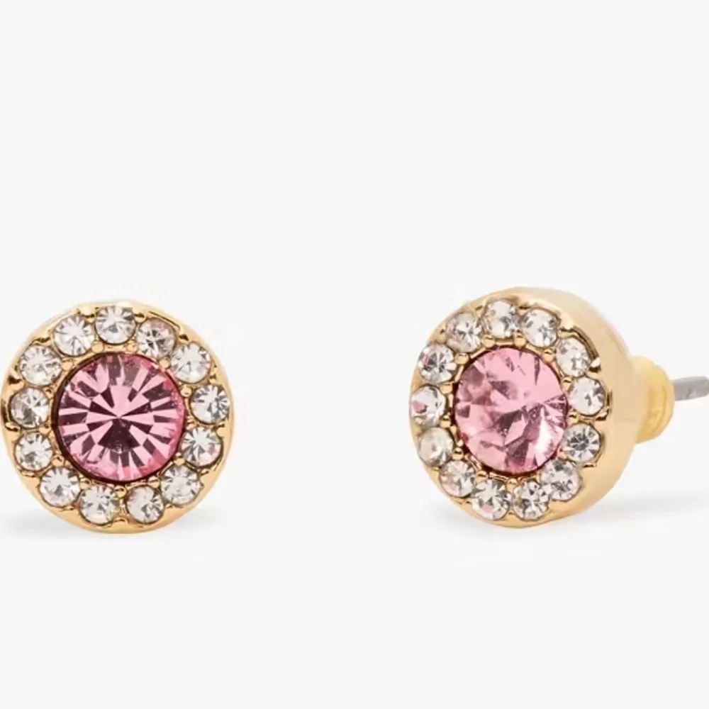 🩷▪️Kate Spade▪️ you're a gem pave halo Stud Earrings  Pink